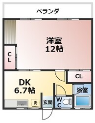 中嶋コーポの物件間取画像